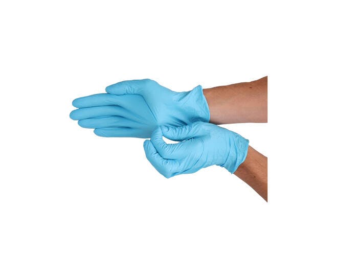 CMT 100 Nitril handschoen poedervrij blauw 3