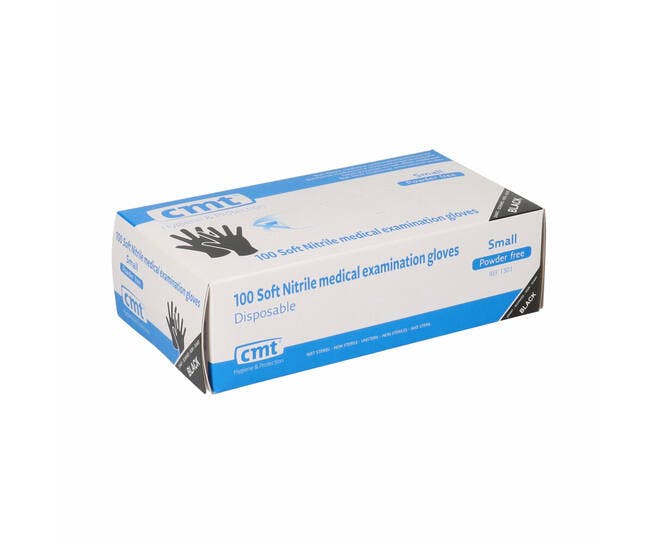 CMT 1300 Soft nitril onderzoekhandschoen poedervrij zwart 2
