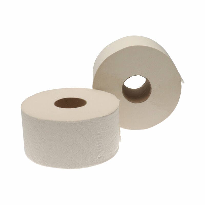 CMT 220014 Toiletpapier, Jumbo mini, gerecycled 2-laags wit, pak 12 rol