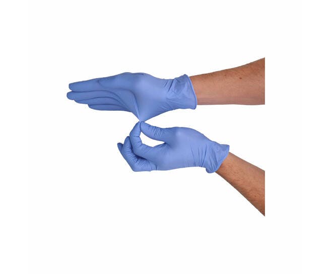 CMT 3010 soft nitril handschoenen violet blauw poedervrij 3