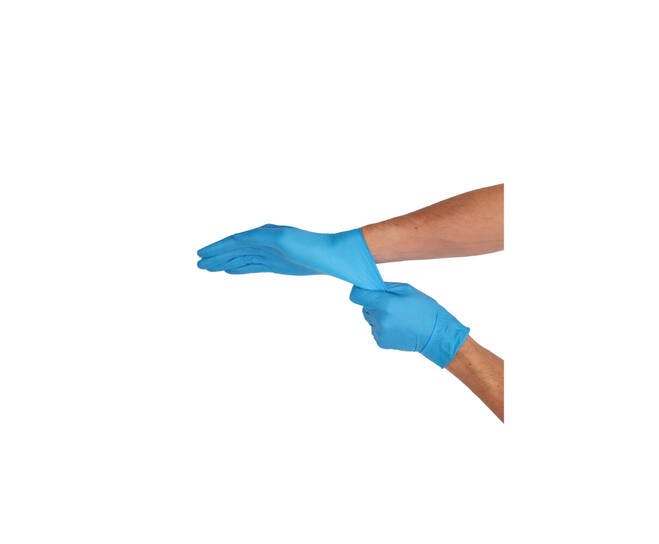 CMT 3700 Latex handschoenen gepoederd Blauw doos 10x100st 5