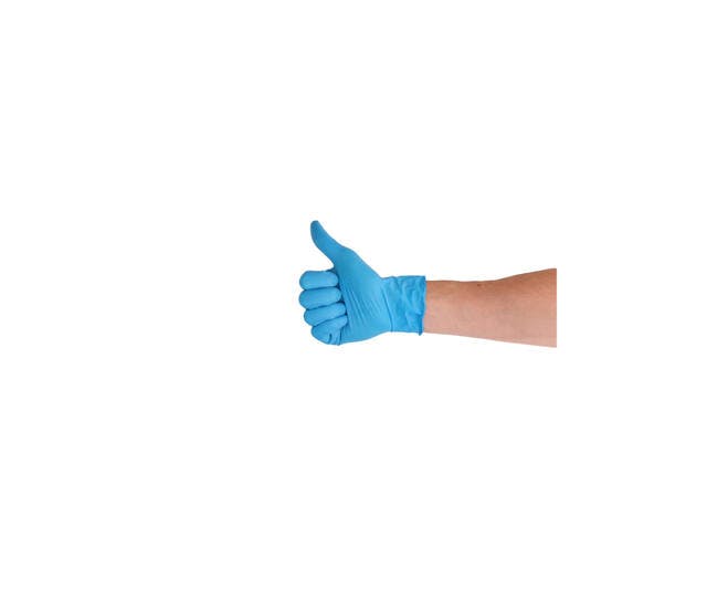CMT 3700 Latex handschoenen gepoederd Blauw doos 10x100st 4