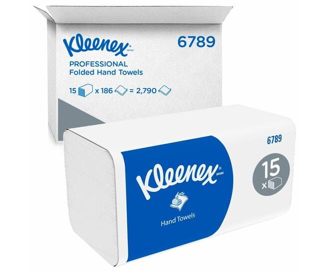 Kimberly clark 6789 Kleenex handdoek Ultra I-vouw 2-laags wit doos 2.790st 1
