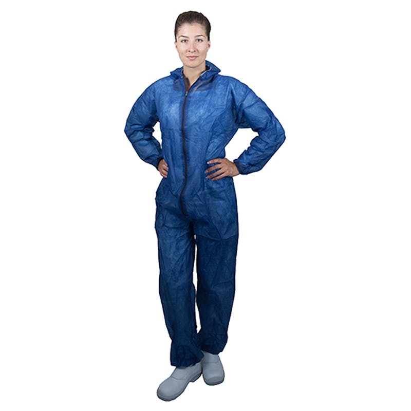 DI051002-30 Hycare Wegwerpoverall PP PE-coating blauw 