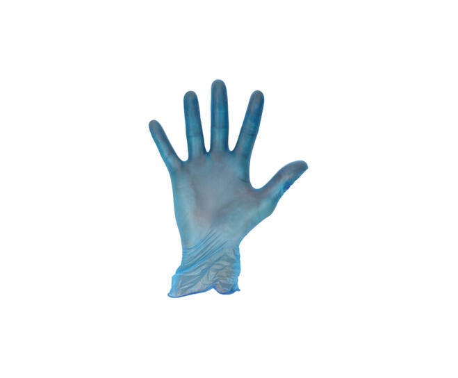 CMT vinyl handschoenen blauw poedervrij Doos 10x100st 1
